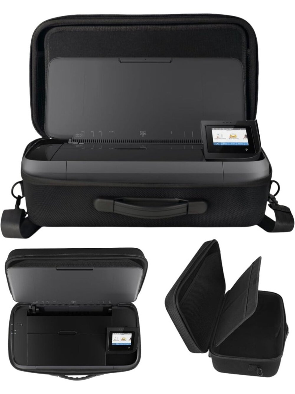 Portable Hard Travel Case for Mobile Printers & Cutting Machines, Black